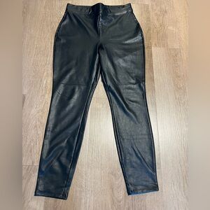 Express Black Faux Leather Leggings Medium
